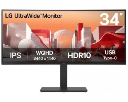 LG 34BA75QE-B pantalla para PC 86,4 cm (34") 3440 x 1440 Pixeles Wide Quad HD LCD Negro (Espera 4 dias)