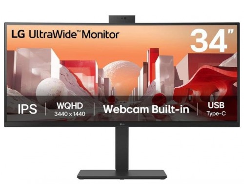 LG 34BA85QE-B pantalla para PC 86,4 cm (34") 3440 x 1440 Pixeles Wide Quad HD LCD Negro (Espera 4 dias)