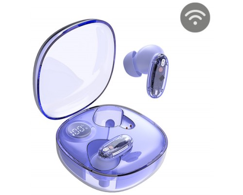 AURICULAR GAMING BLUETOOTH MHIB2 SEMI-TRANSPARENTE MORADO MARS GAMING (Espera 4 dias)