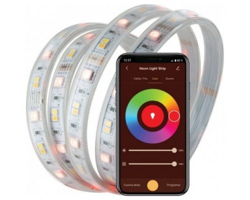 muvit iO Tira LED WiFi Multicolor 5 metros compatible con asistentes de voz (Tasa RAEE includa)