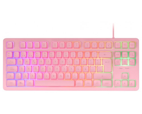 TECLADO HIBRIDO MECANICO F-RGB MK023ES ROSA MARS GAMING (Espera 4 dias)