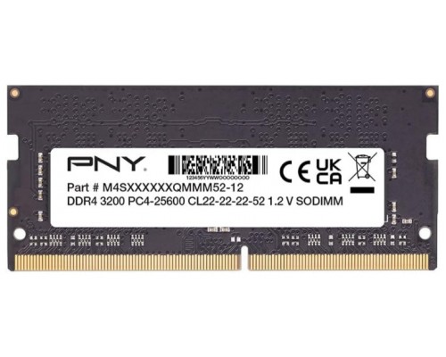 SODIMM DDR4 8GB 3200MHz PNY Cl 22 1X8 1.2V