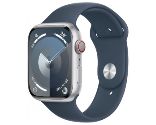 APPLE WATCH SERIES 9 CAJA ALUMINIO GPS+CELL 45mm CORREA DEPORTIVA STORM BLUE S/M (Espera 4 dias)