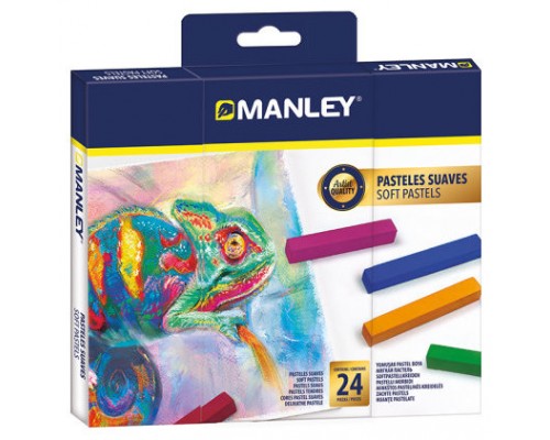 ESTUCHE 24 SOFT PASTELS MANLEY MSP00024 (Espera 4 dias)