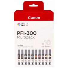 MULTIPACK 10 CARTUCHOS CANON TINTA PFI-300 (Espera 4 dias)