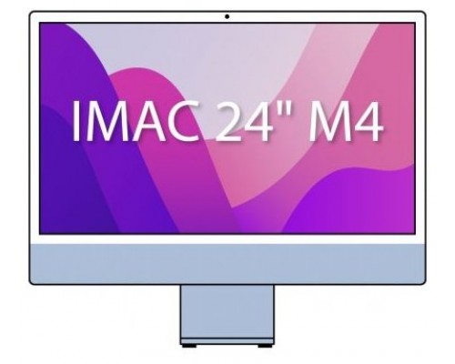 iMAC APPLE 24"" RETINA 4.5K M4 10CORE+GPU 10CORE 16GB 256GB BLUE (Espera 4 dias)