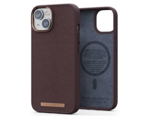 FUNDA MAGSAFE IPHONE 14 PIEL MARRON OSCURO NJORD (Espera 4 dias)