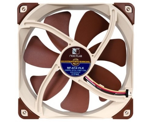 VENTILADOR 14CM NOCTUA NF-A14 FLX 1.200RPM MARRON (Espera 4 dias)