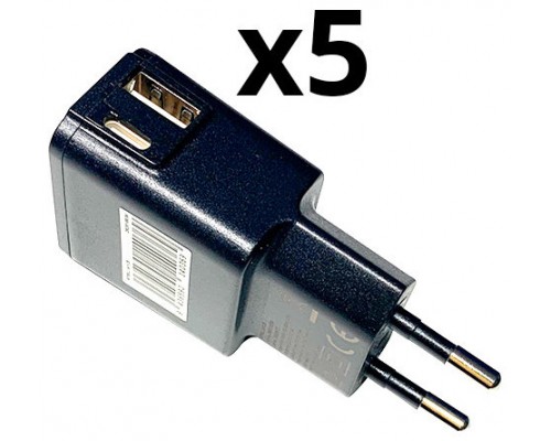 CARGADOR DE PARED NORTESS KIT 5 UNIDADES USB 1 PUERTO