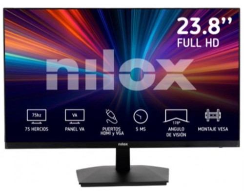 MONITOR 23.8" NILOX NXM24FHD11 LED FHD 75HZ 16:9 5MS HDMI/VGA (Espera 4 dias)