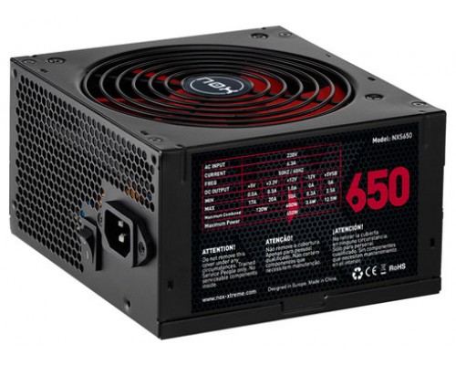 FUENTE ALIMENTACION 650W NOX NX PFC-ACTIVO 87+ 14CM (Espera 4 dias)