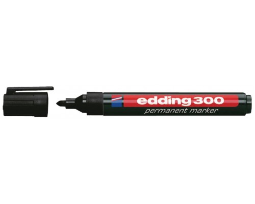 MARCADOR PERMANENTE PUNTA REDONDA 1.5-3MM 300 NEGRO EDDING 300-01 (MIN10) (Espera 4 dias)