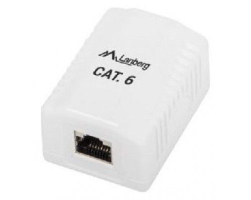 ROSETA DE SUPERFICIE LANBERG CAT.6 FTP 1X TOMA RJ45 BLANCO