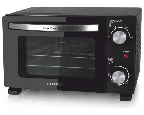 HORNO ELECTRICO NEW KIKO 10L NEGRO HAEGER (Espera 4 dias)