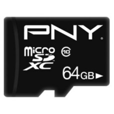 PNY - Tarjeta MicroSD 64 GB + Adaptador - Clase 10