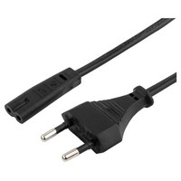 Gembird Cable Alimentación Euro 2pin C7 1.8M Negro-120 Gembird Cable Alimentación Euro 2pin C7 1.8M Negro