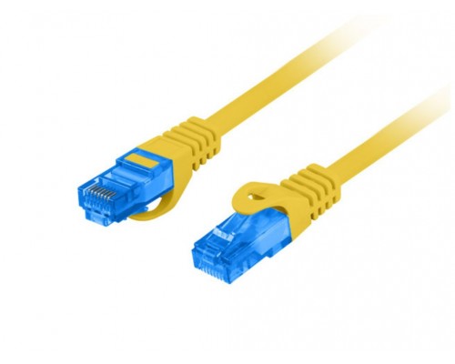 CABLE RED LANBERG CAT.6A S/FTP LSZH CCA 1M AMARILLO FLUKE PASSED