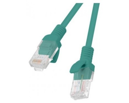 CABLE RED LANBERG LATIGUILLO CAT.6 UTP 0.25M VERDE FLUKE  PASSED