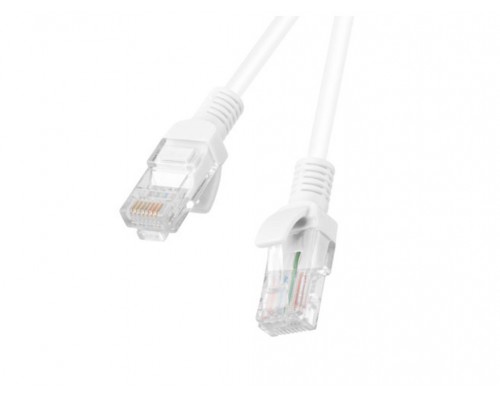 CABLE RED LANBERG LATIGUILLO CAT.6 UTP 1M BLANCO FLUKE PASSED