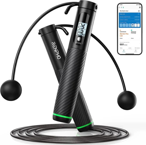 RENPHO SMART JUMP ROPE - ADDITIONAL CORDLESS OPTION - BLACK (Espera 4 dias)-1053 RENPHO SMART JUMP ROPE - ADDITIONAL CORDLESS OPTION - BLACK (Espera 4 dias)
