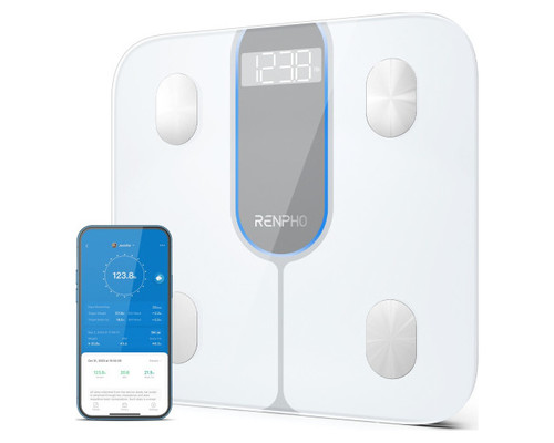 RENPHO ELIS 1C - SMART BODY SCALE - BLE - 3AAA - 11X11X1INCH / 28X28X2.5CM – WHITE PT (Espera 4 dias)-1053 RENPHO ELIS 1C - SMART BODY SCALE - BLE - 3AAA - 11X11X1INCH / 28X28X2.5CM – WHITE PT (Espera 4 dias)