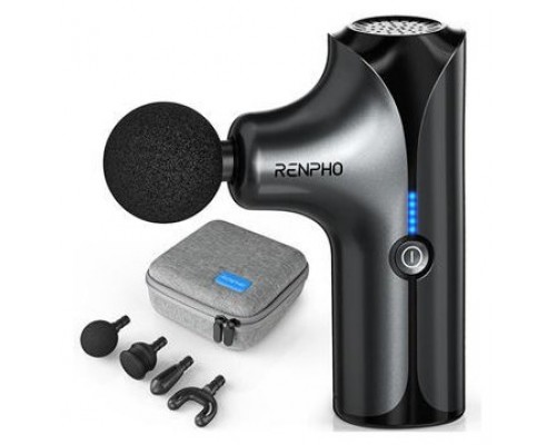 RENPHO MINI - MASSAGE GUN - 4 HEADS - 5 SPEEDS - BLACK (Espera 4 dias)