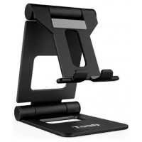 SOPORTE SOBREMESA TOOQ PARA TELEFONO/TABLET PLEGABLE SLIM NEGRO