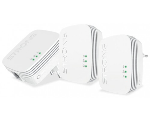 Strong Powerline 600 Triple Pack Mini 600 Mbit/s Ethernet Blanco 3 pieza(s) (Espera 4 dias)
