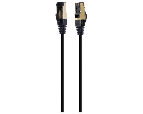 CABLE RED S-FTP GEMBIRD  CAT 8 LSZH NEGRO 0,5 M