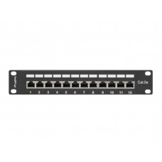 PATCH PANEL LANBERG 12 PUERTOS 1U 10" CAT.5E BLINDADO NEGRO-1422 PATCH PANEL LANBERG 12 PUERTOS 1U 10" CAT.5E BLINDADO NEGRO