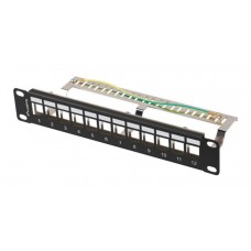 PATCH PANEL LANBERG 12 PUERTOS 1U RACK 10 FTP PARA MODULOS KEYSTONE NEGRO-1421 PATCH PANEL LANBERG 12 PUERTOS 1U RACK 10 FTP PARA MODULOS KEYSTONE NEGRO