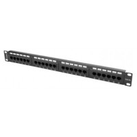 PATCH PANEL LANBERG CAT.5E UTP 24 PUERTOS 1U RACK 19 NEGRO