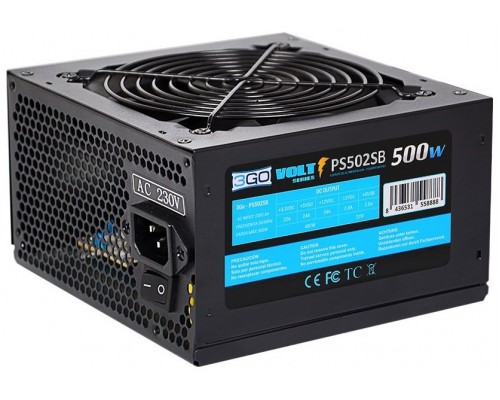 FUENTE ALIMENTACION 500W 3GO 2SATA 12CM ATX NEGRA (Espera 4 dias)