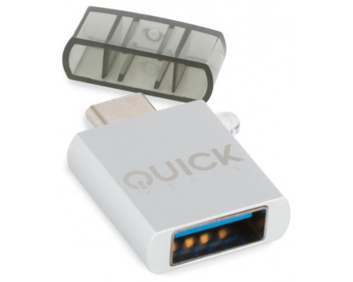 Quick Media QMACUSB cambiador de género para cable USB-C USB-A Blanco (Espera 4 dias)