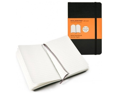 LIBRETA CLASICA TAPA BLANDA NEGRA P (9X14CM) RAYADA MOLESKINE QP611 (Espera 4 dias)