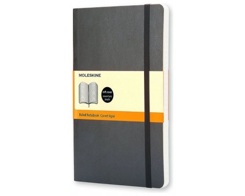 LIBRETA CLASICA TAPA BLANDA NEGRA L (13X21CM) RAYADA MOLESKINE QP616 (Espera 4 dias)