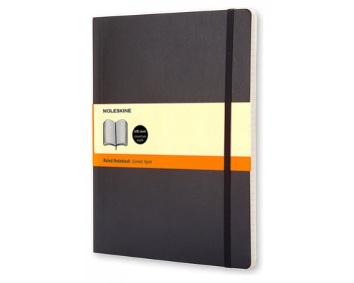 LIBRETA CLASICA TAPA BLANDA NEGRA XL (19X25CM) RAYADA MOLESKINE QP621 (Espera 4 dias)