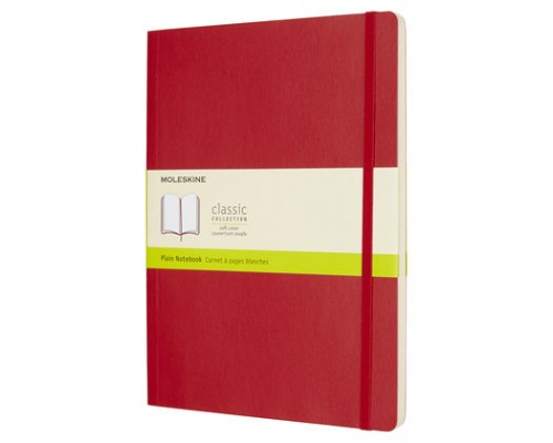 LIBRETA CLASICA TAPA BLANDA ROJO ESCARLATA XL (19X25CM) LISA MOLESKINE QP623F2 (Espera 4 dias)