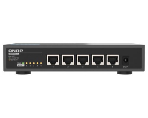QNAP QSW-3205-5T switch No administrado 10G Ethernet (100/1000/10000) Escritorio Negro (Espera 4 dias)