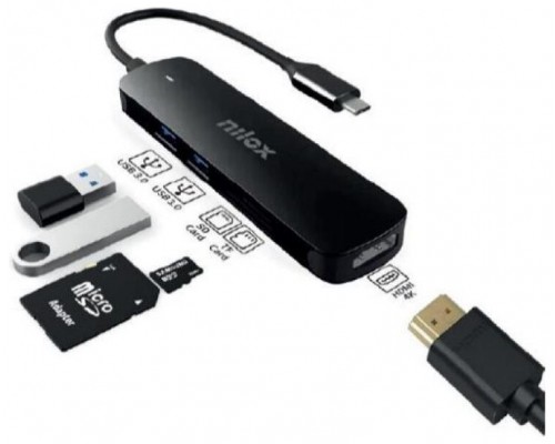 Nilox NXDSUSBC05 Adaptador USB-C 5 en 1