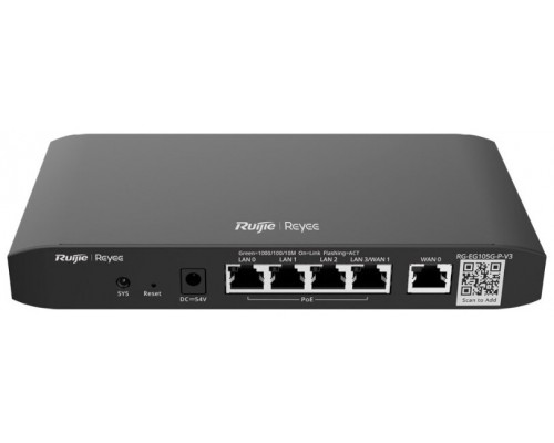 Reyee Cloud Router 5xGbE (4 POE+) 54W 2xWAN