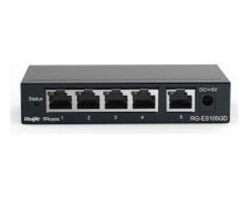 Reyee Unmanaged Switch 5xGb RJ45 Steel Case