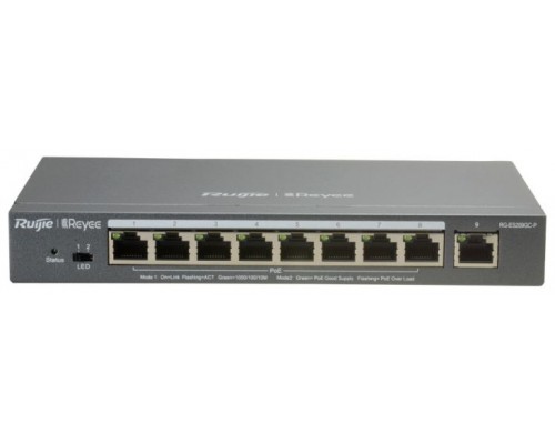 Reyee Switch 9xGb RJ45 (8 PoE/POE+) 120W Steel