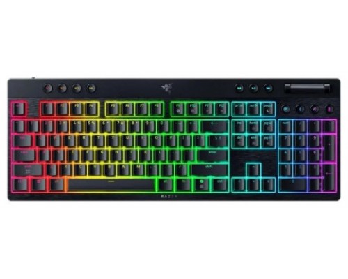 Razer BlackWidow V4 Low-Profile HyperSpeed teclado Juego USB + RF Wireless + Bluetooth QWERTY Internacional de EE.UU. Negro (Espera 4 dias)