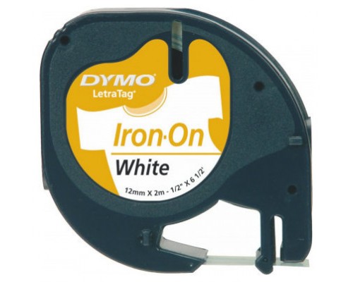 DYMO Cinta LT 12mmx4mt -Negro/Blanco para ropa