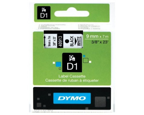 DYMO Cinta LM D1 9mmx7m Negro/blanco