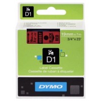 DYMO Cinta LM D1 19mmx7m Negro/rojo