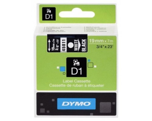 CINTA ROTULADORA D1 19MMX7M BLANCO/NEGRO DYMO S0720910 (Espera 4 dias)