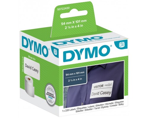 DYMO Etiqueta LW envío 101x54mm, 1 rollo etiquetas (220) Papel blanco