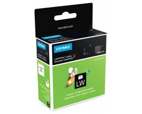 DYMO Etiqueta LW 1 rollo de etiquetas cuadradas de papel (750) Papel blanco